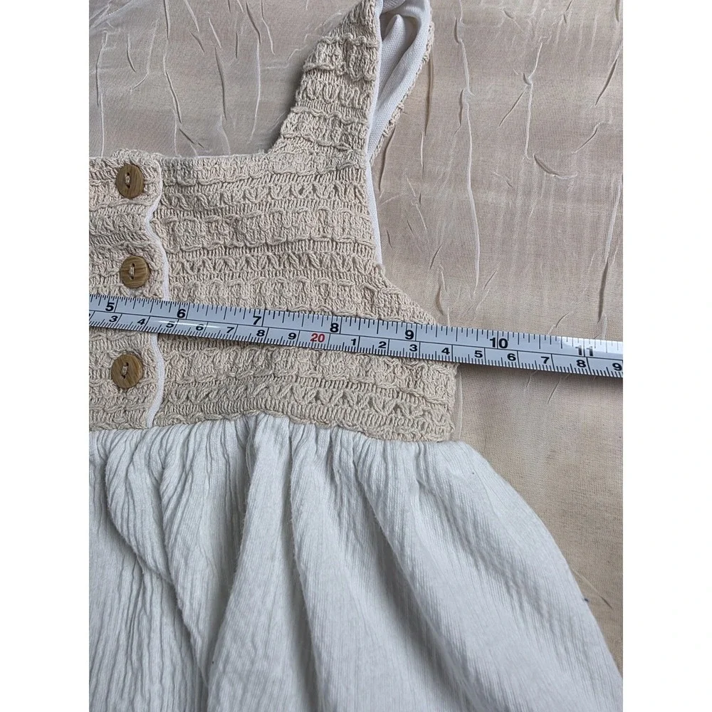 Crochet Tank Top Bohemian Size 4T 100% Cotton - Picture 5 of 8